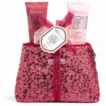 iNSTITUTE SCENTED BATH ROSE WASH BAG 3 PCS