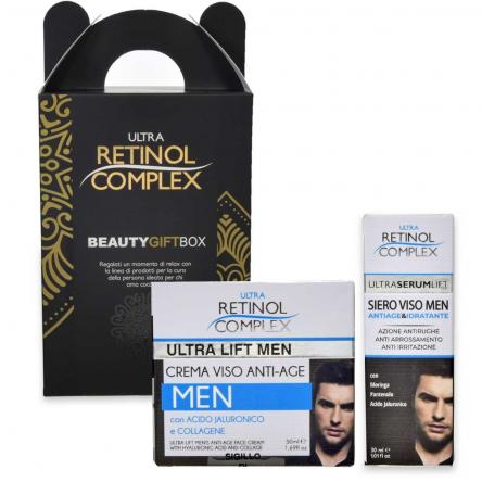 Retinol complex face box men crema viso anti-age 50 ml + siero viso men 30 ml
