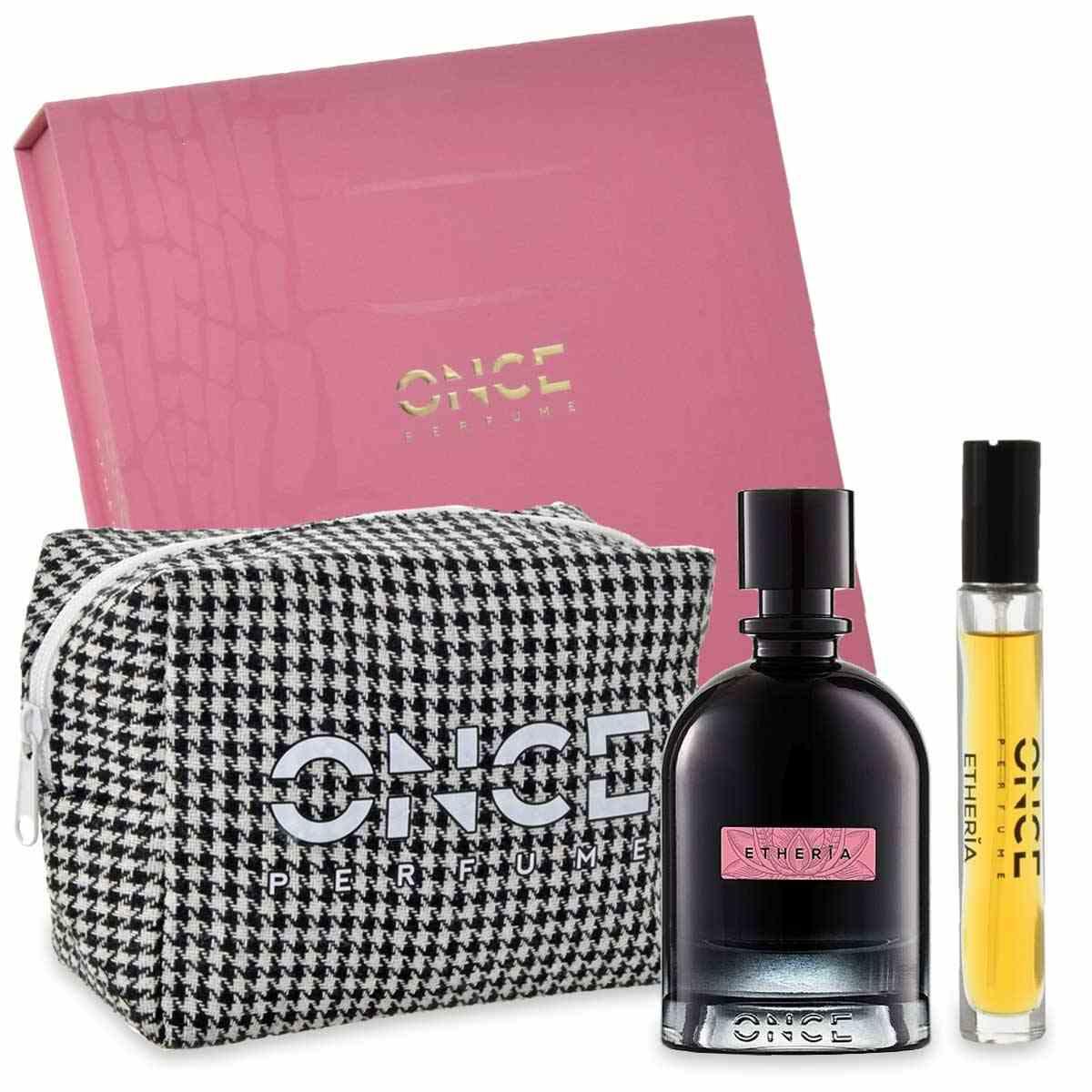 Once coffret once perfume-etheria edpi 100ml + travel 10ml + pochette