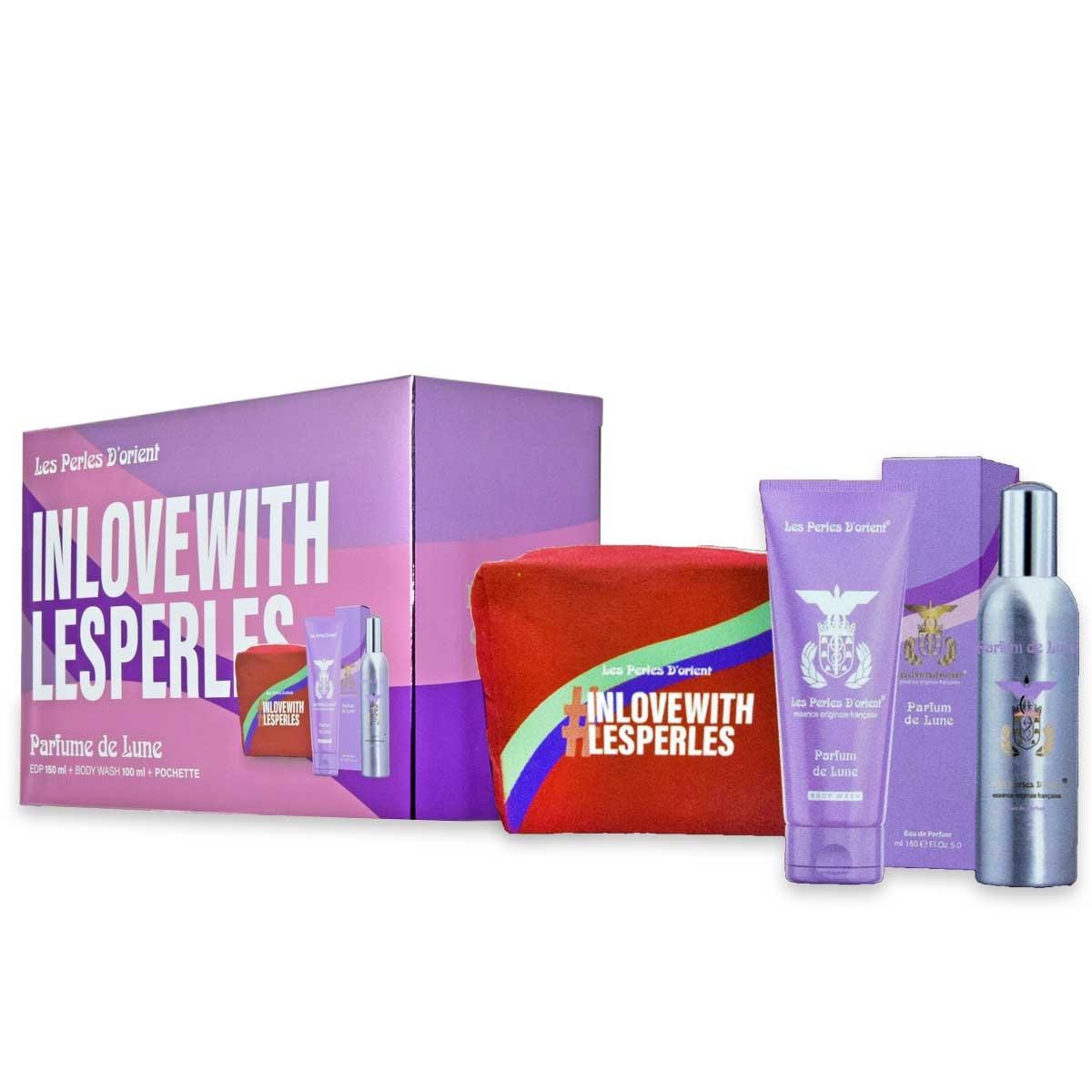 Lpdo coffret parfume de lune edp 150 ml + bagno schiuma 100 ml + beauty case