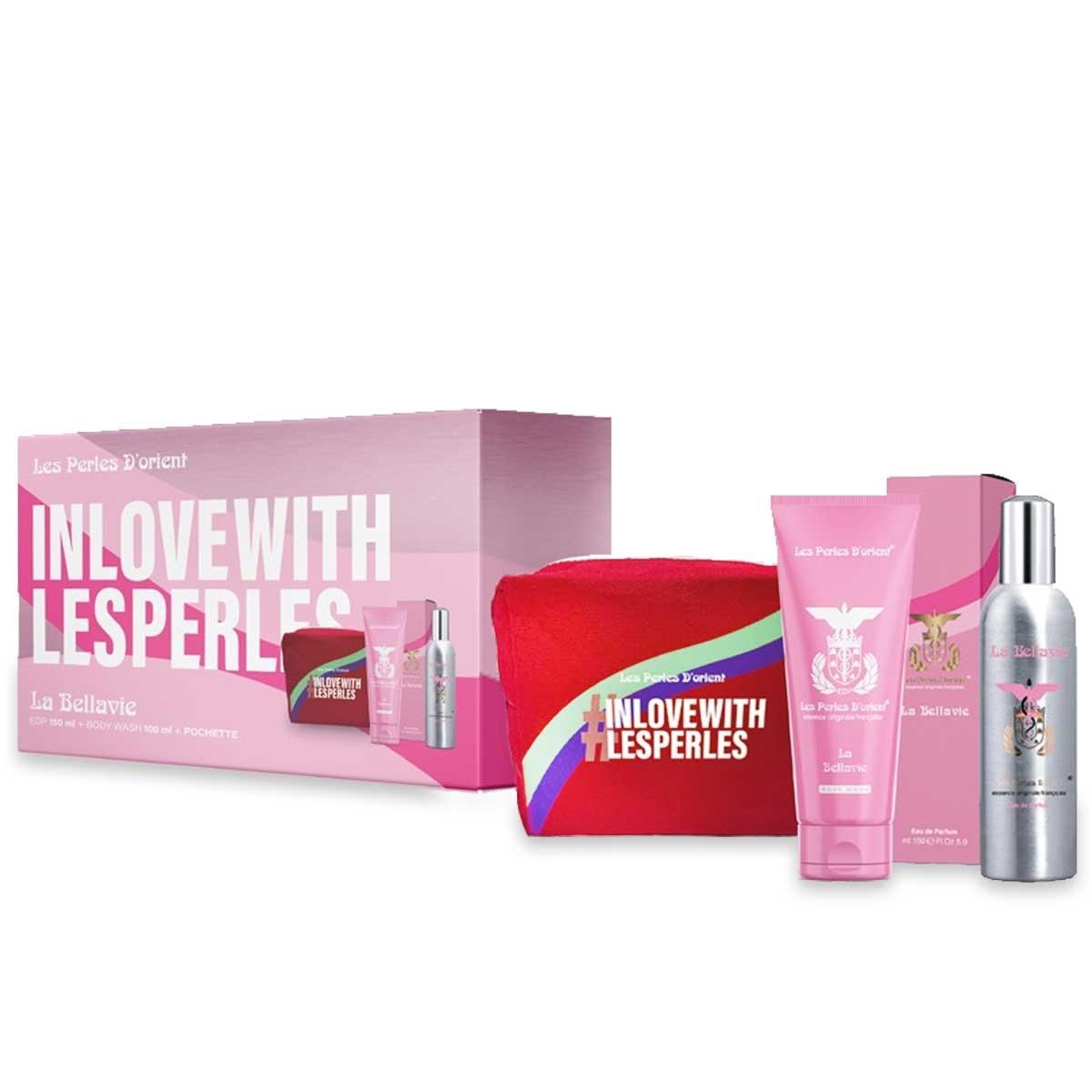 Lpdo coffret la bellavie edp 150 ml + bagno schiuma 100 ml + beauty case
