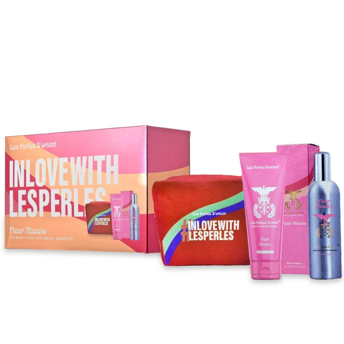 Lpdo coffret fleur absolu edp 150 ml + bagno schiuma 100 ml + beauty case