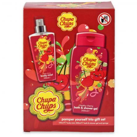Chupa chups b.schiuma ciliegia 300 ml + acqua profumata ciliegia 100 ml + spugna