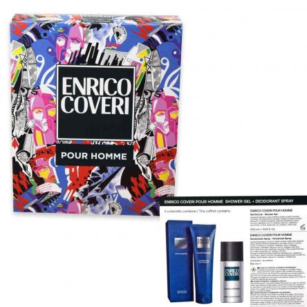 Enrico coveri coffret pour homme shower gel 300 ml + deo 150 ml