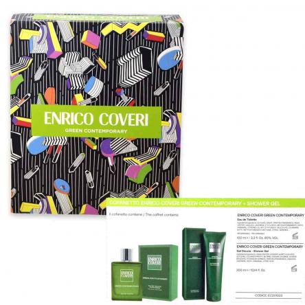 Enrico coveri coffret green contemporary edt 100 ml + shower gel 300 ml
