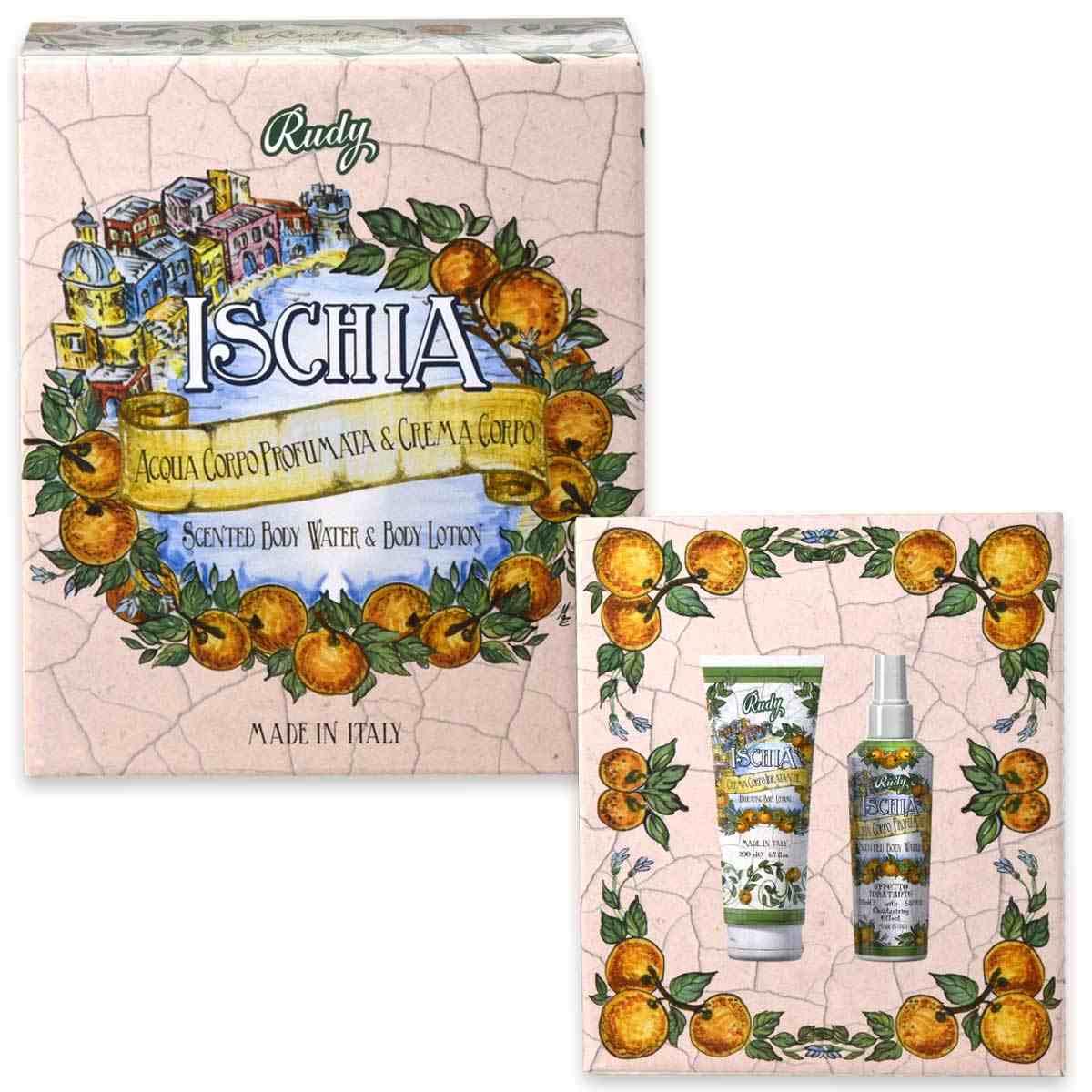 Rudy maioliche set ischia body mist 150 ml + crema corpo 200 ml
