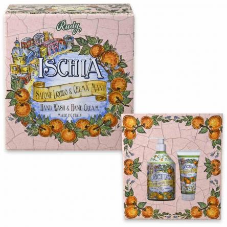 Rudy maioliche set ischia sapone liquido 500 ml + crema mani 100 ml