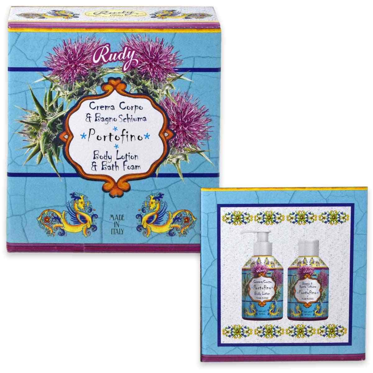 Rudy maioliche set maioliche bagnoschiuma 250 ml + crema corpo 250 ml
