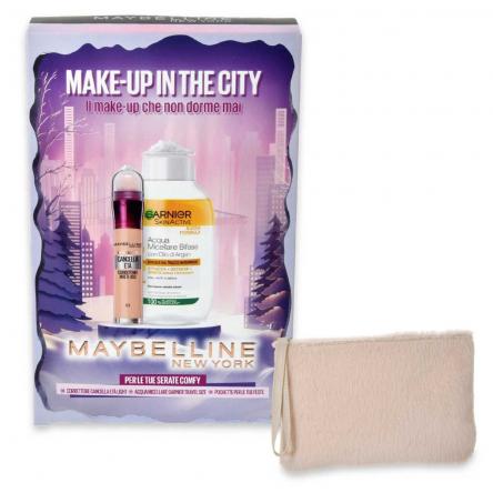 Maybelline new york pochette + cancella eta' n.01+ micelllare bifasica 100 ml