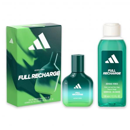 Adidas coffret vibes edp 30 ml + shower gel 100 ml full recharge
