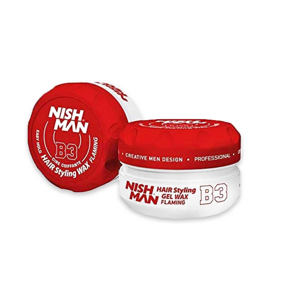 Nishman aqua gel wax b3 flaming easy use & medium hold 150 ml