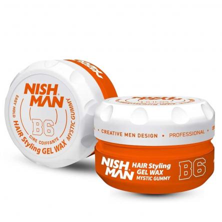 Nishman aqua gel wax b6 m.gummy easy use & medium hold 150 ml
