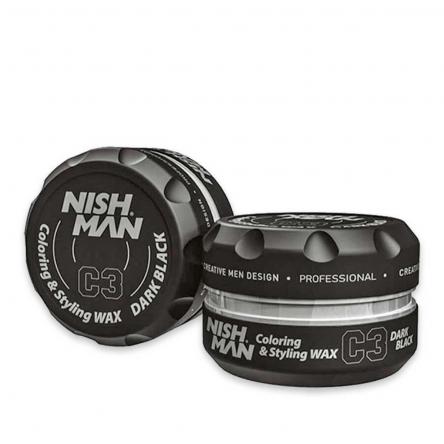 Nishman hair premium coloring wax (dark black) 100 ml