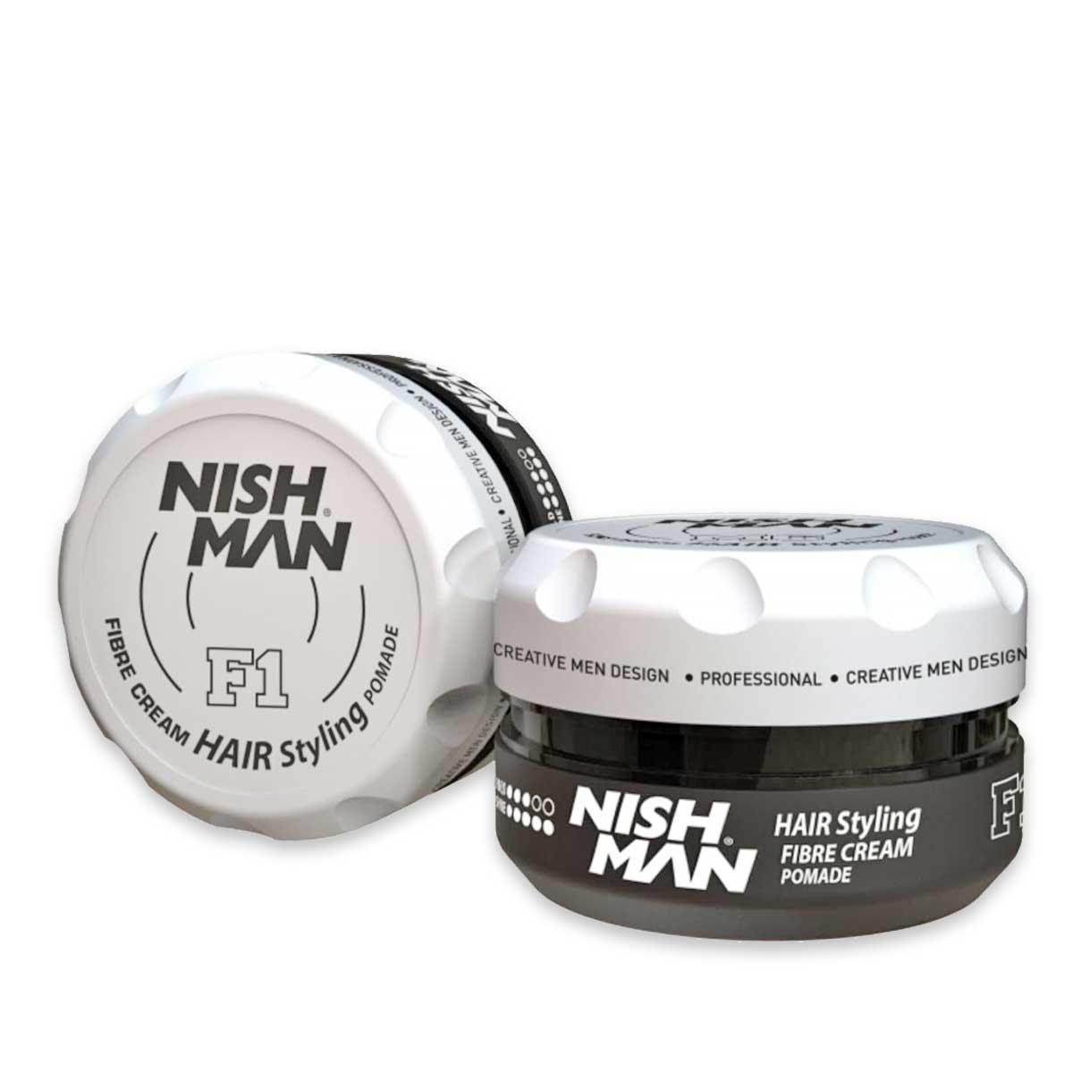 Nishman hair styling fibre cream pomade f1 100 ml