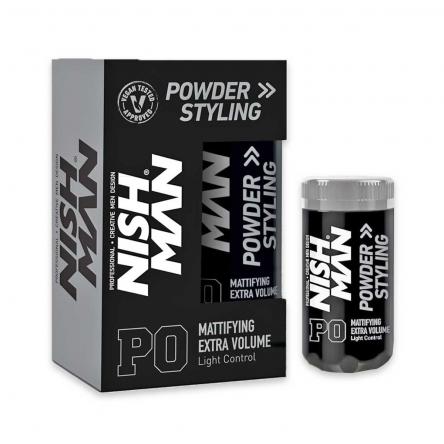 Nishman powder hair styling wax mattifying extra volume light control p0 20 gr