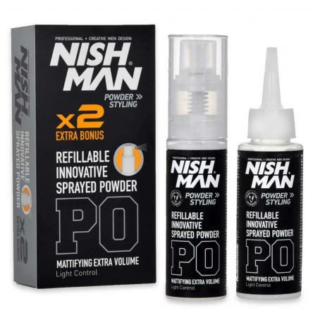 Nishman powder styling refillable innovative sprayed powder p0 20 gr+ 20 gr