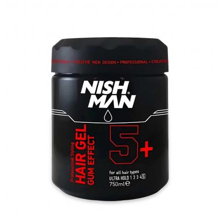 Nishman ultra strong gum effect hair gel 5+ 750 ml