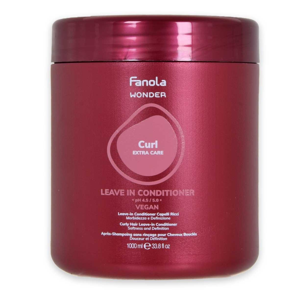 Fanola wonder curl leave-in conditioner capelli ricci morbidezza e definizione 1000 ml