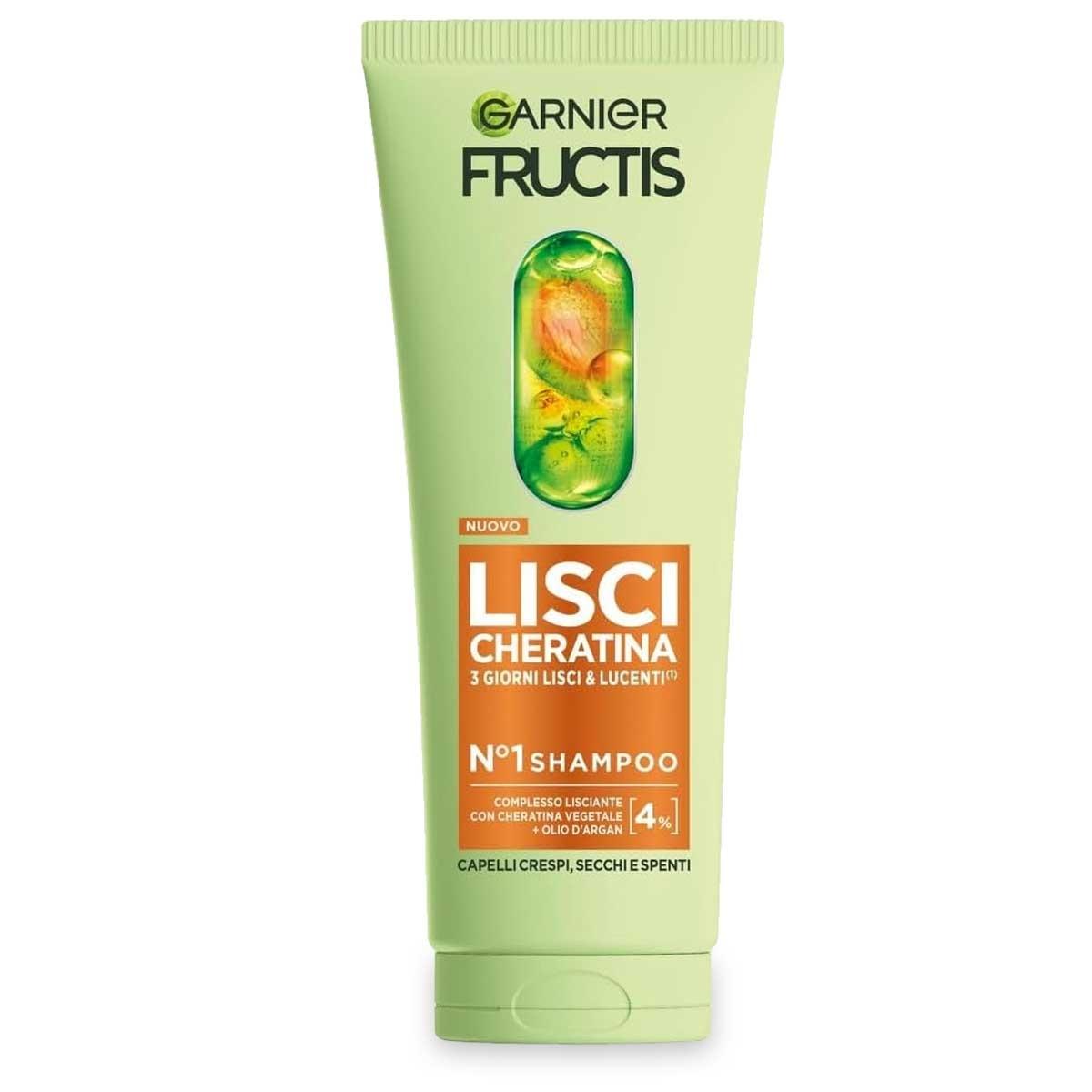 Garnier fructis shampoo per capelli lisci &lucenti a lungo 200ml