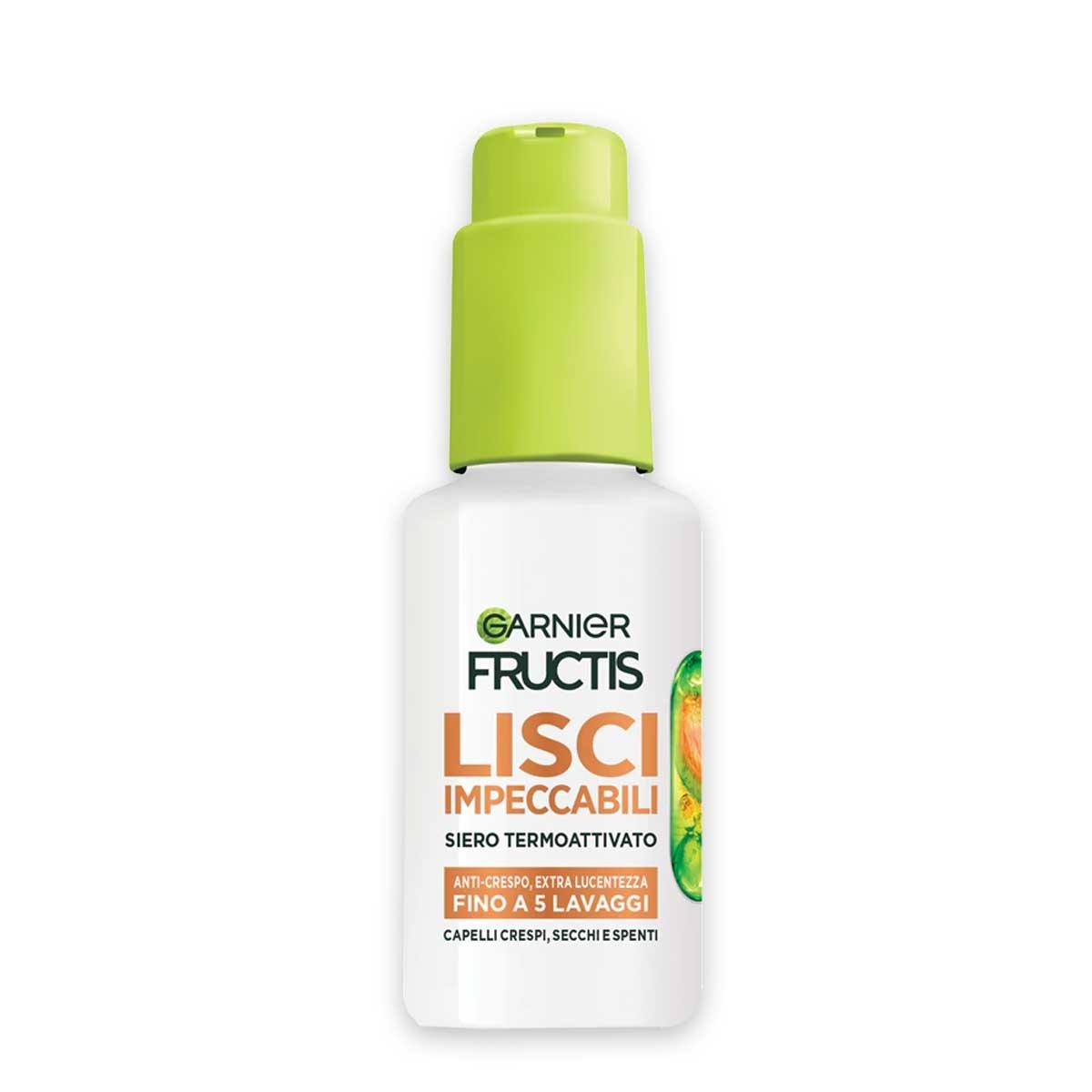 Garnier fructis siero termoattivato lisci impeccabili capelli crespi, secchi e spenti 50 ml