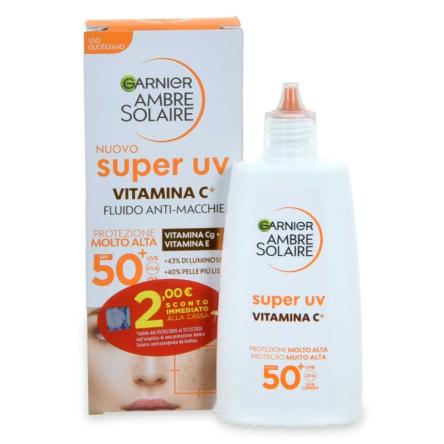 Garnier fluido antimacchia super uv 50+ viso 40 ml