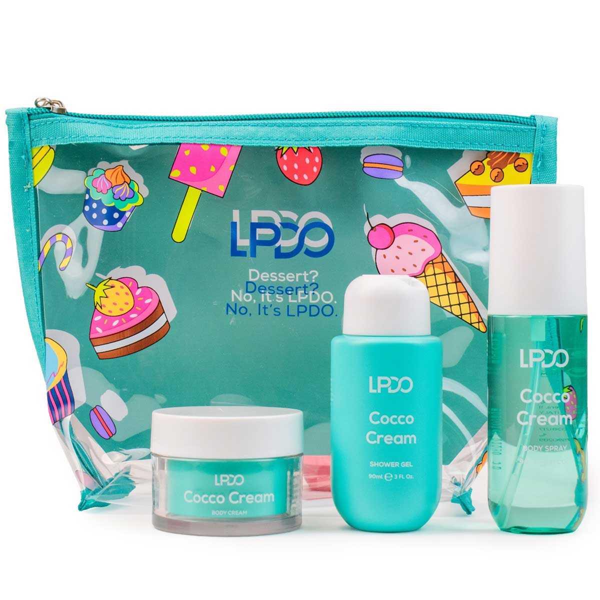 Lpdo summer kit body spray 90 ml + body wash 90 ml + body cream 50 ml cocco cream