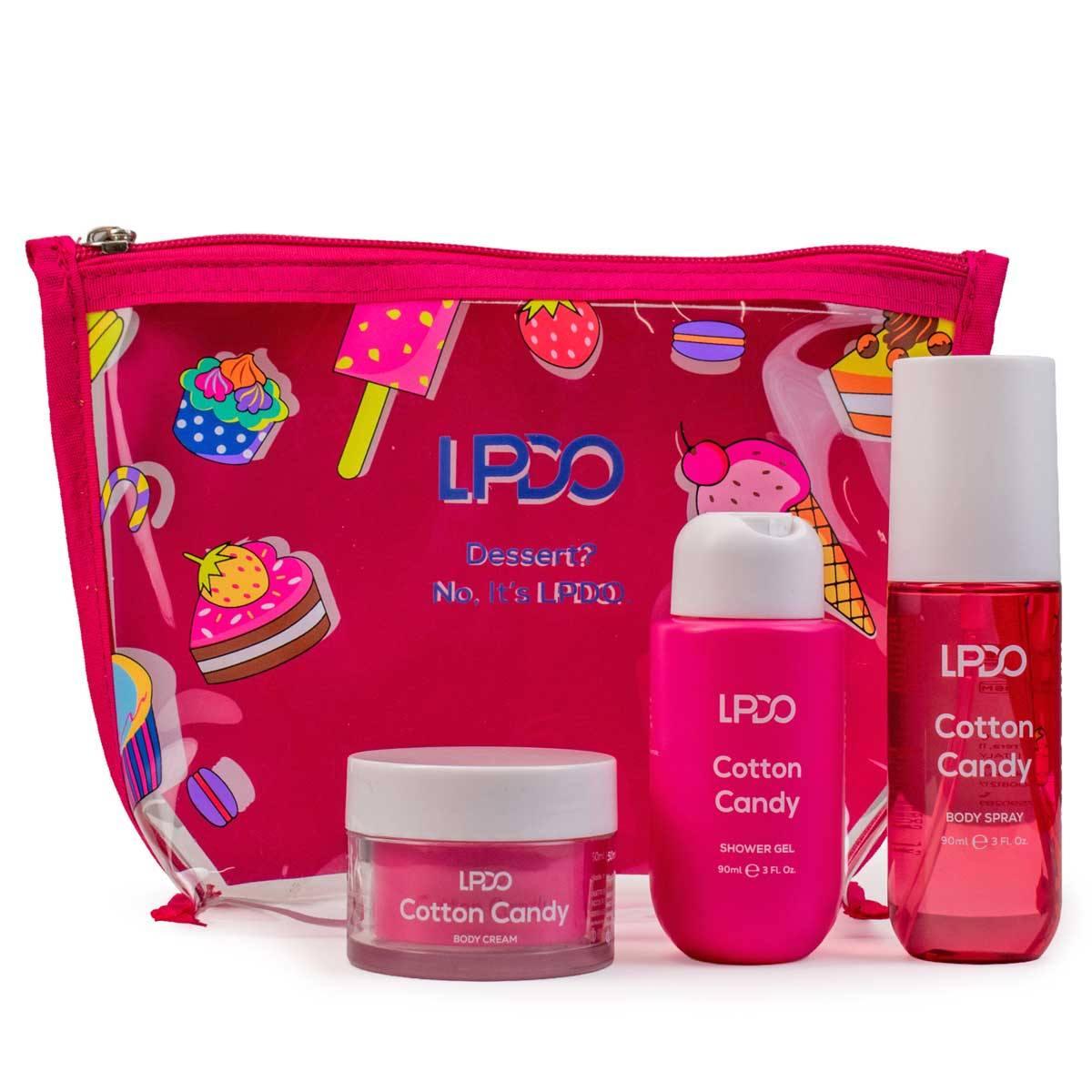 Lpdo summer kit body spray 90 ml + body wash 90 ml + body cream 50 ml cotton candy