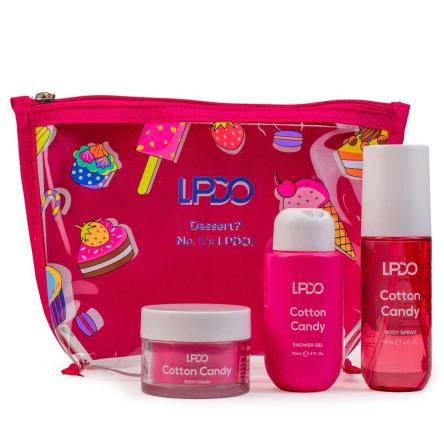 Lpdo summer kit body spray 90 ml + body wash 90 ml + body cream 50 ml cotton candy