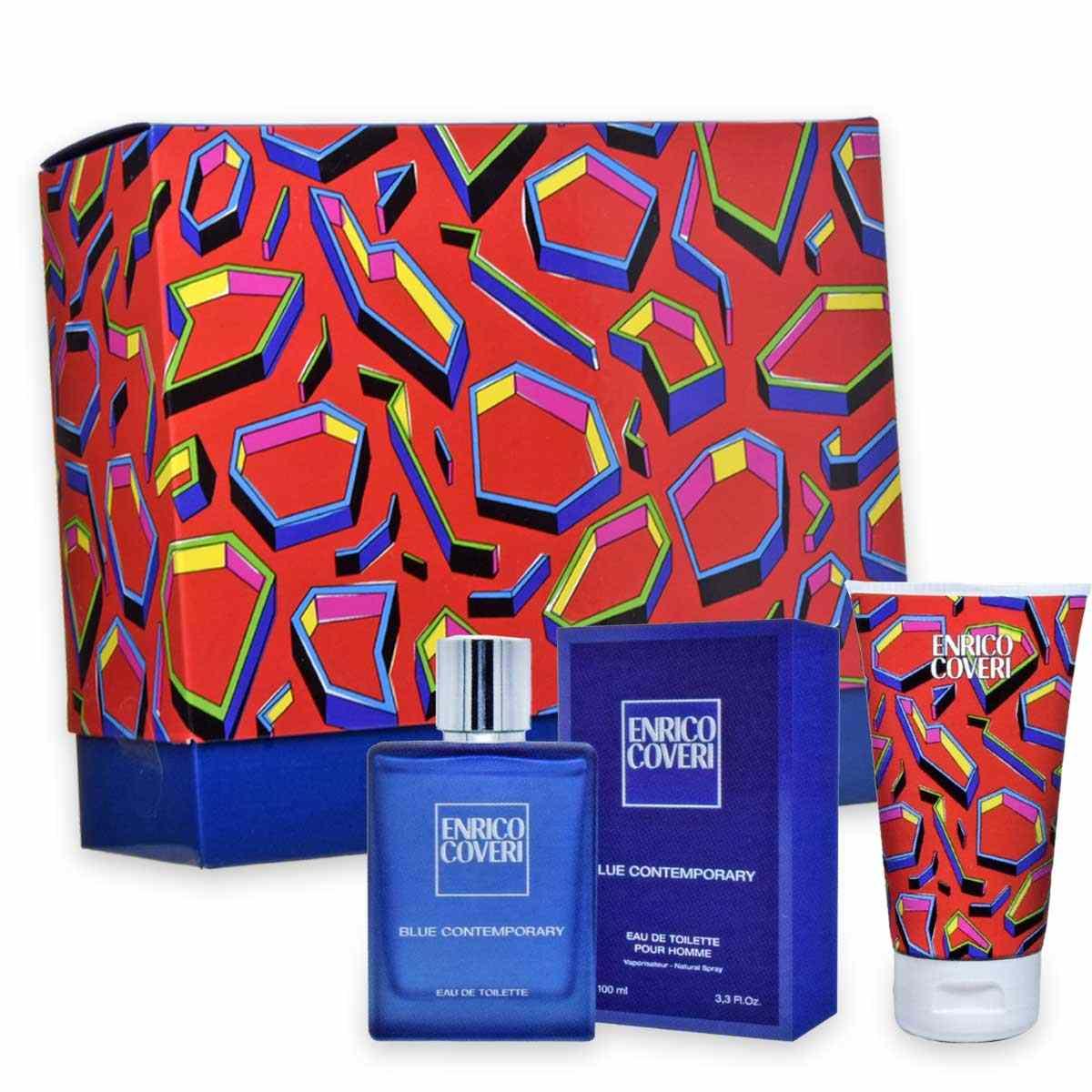 Enrico coveri coffret blue contemporary edt 100 ml + shower gel 150 ml