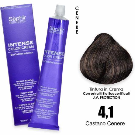 Saphir  intense color cream - 4.1 castano cenere