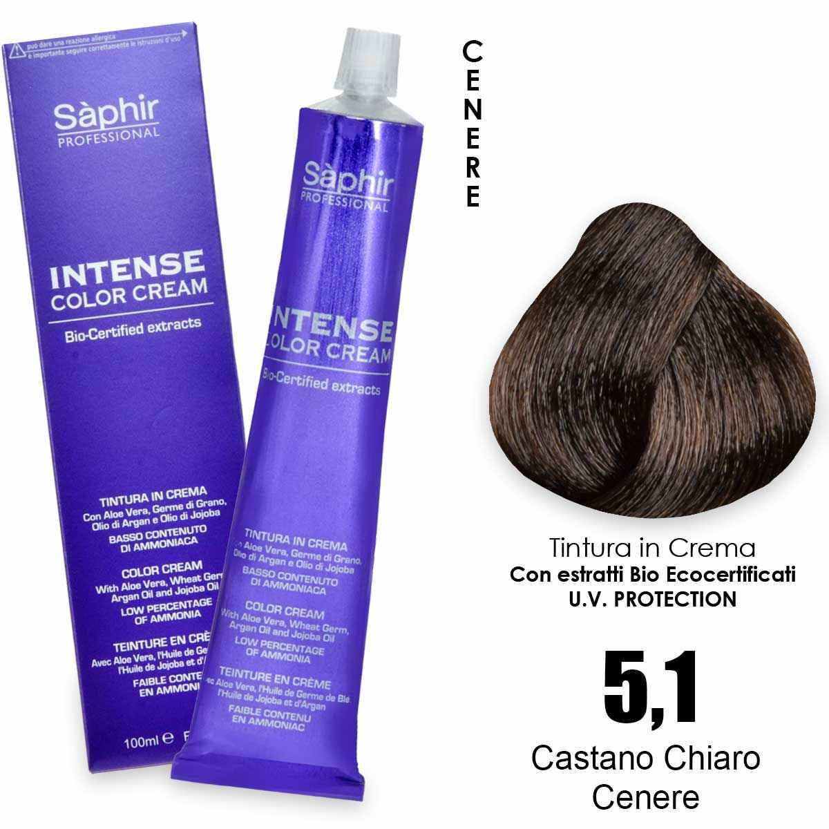 Saphir  intense color cream - 5.1 castano chiaro cenere