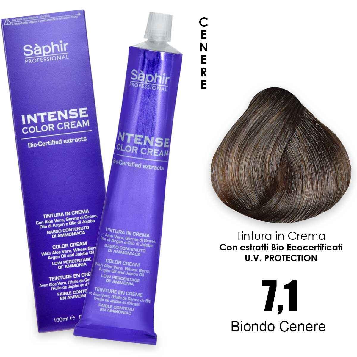 Saphir  intense color cream -  7.1 biondo cenere