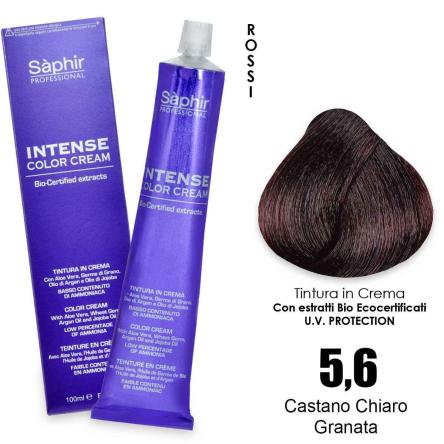 Saphir  intense color cream - 5.6 castano chiaro granata