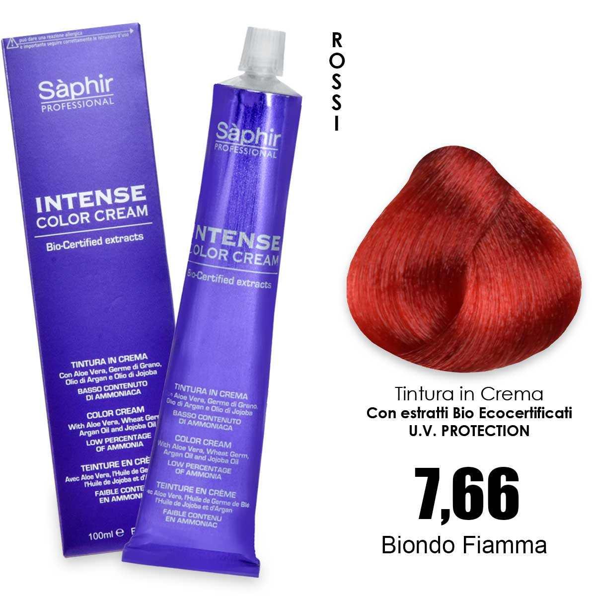 Saphir  intense color cream - 7.66  biondo fiamma