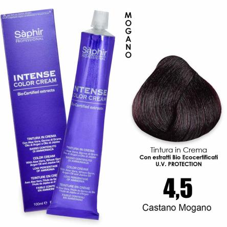 Saphir  intense color cream - 4.5 castano mogano