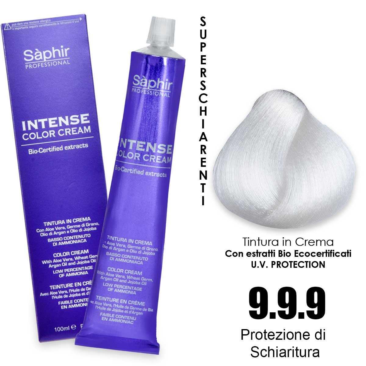 Saphir  intense color cream - 9.9.9   potenziatore di schiaritura