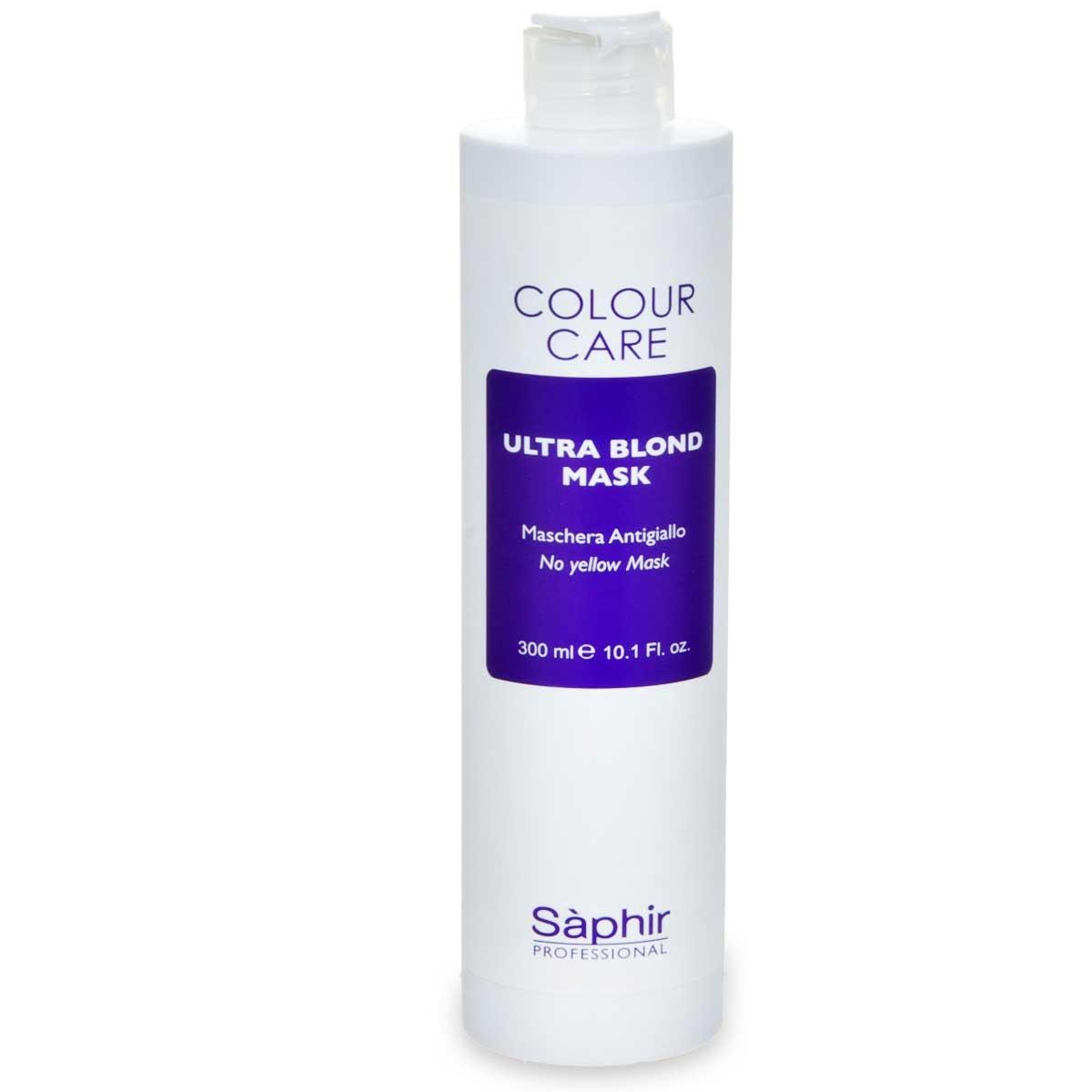 Saphir colour care ultrablonde maschera antigiallo ravvivante 300 ml