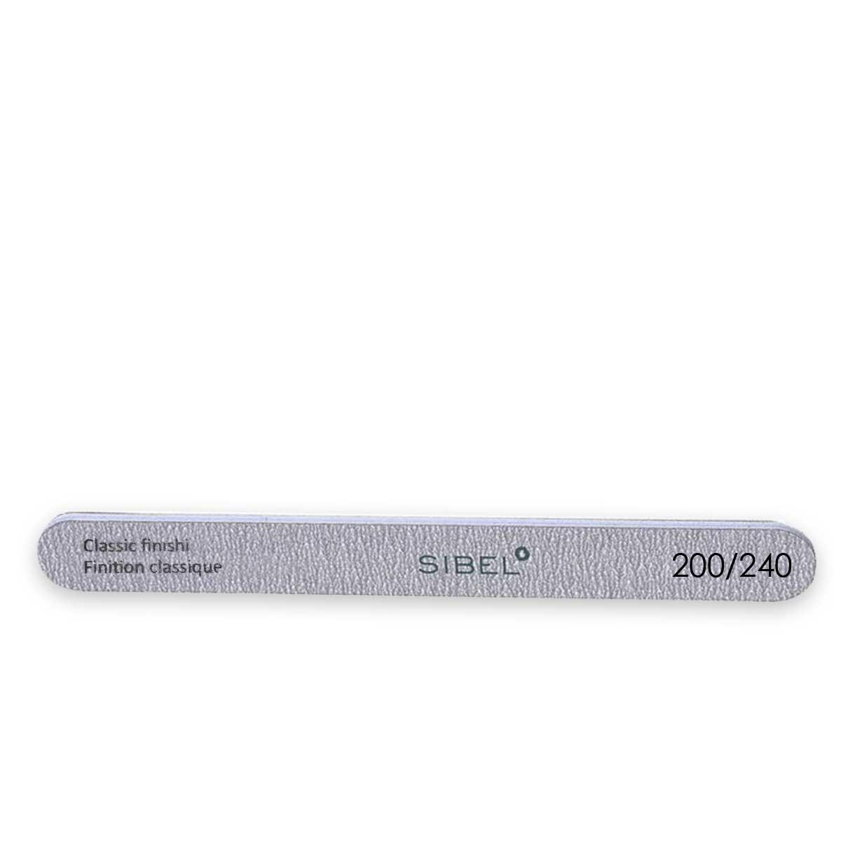 Sibel emery nail file 2-way fin. 200/240 grit 10 zebra 10 pcs