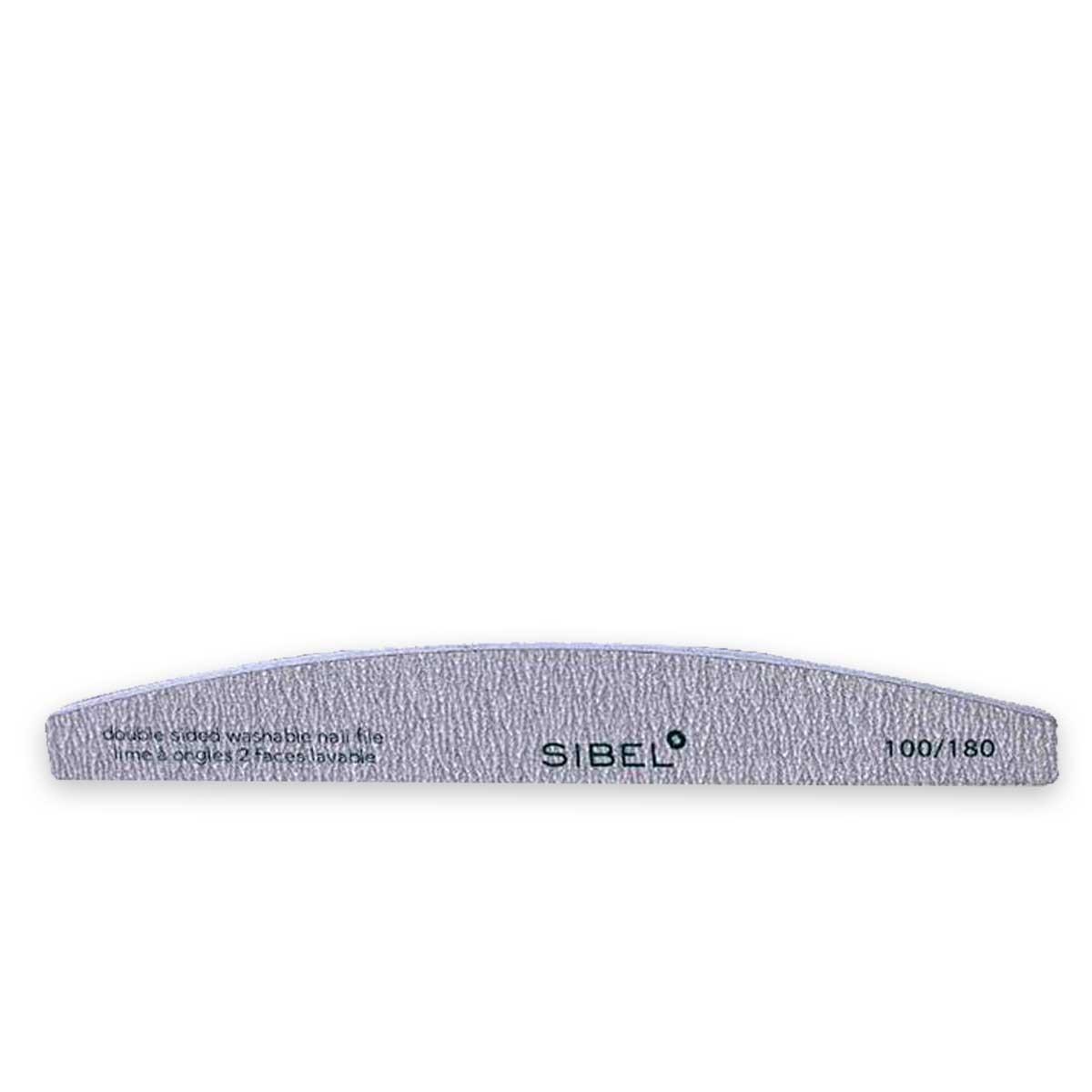 Sibel emery nail file 2-way half-m. 100/180 zebra 10 pcs