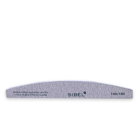 Sibel emery nail file 2-way half-m. 100/180 zebra 10 pcs