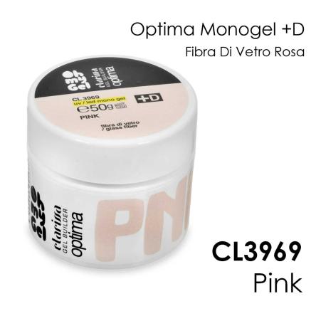 Clarissa optima monogel + d rosa fibra di vetro uv/led 50 gr tpo&hema free