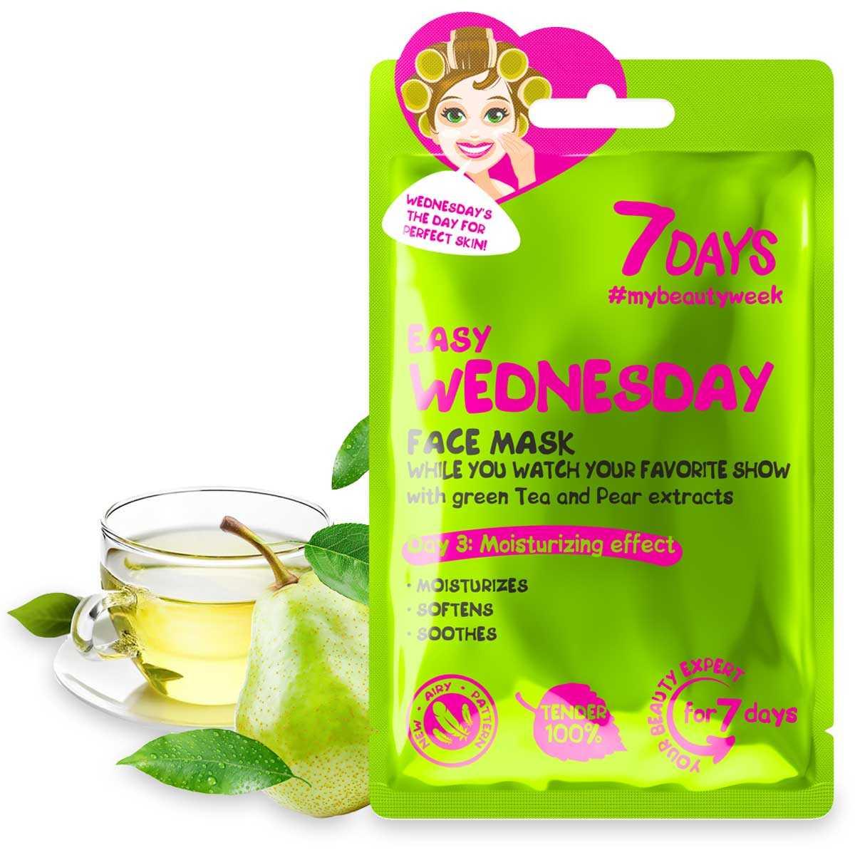 7 DAYS Face mask EASY WEDNESDAY While you watch your favorite show with Green Tea and Pear 28GR