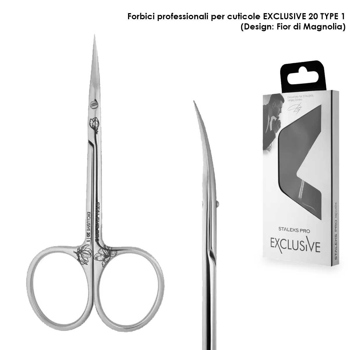 Staleks forbici professionali per cuticole exclusive 20 misura 1 (magnolia)