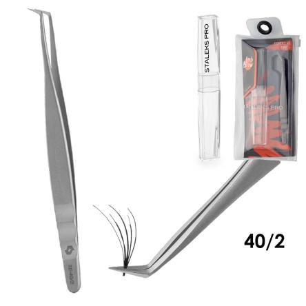 staleks pinzetta professionale per ciglia EXPERT 40 TIPO 2 (a forma di L, 70 ')