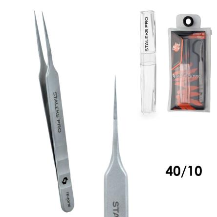 Staleks pinzetta professionale per ciglia expert 40 tipo 10 (dritta)