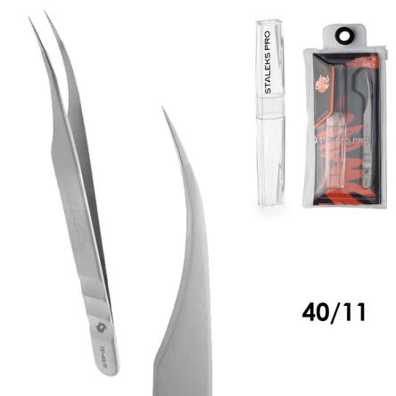 Staleks pinzetta professionale per ciglia expert 40 tipo 11 (curva)