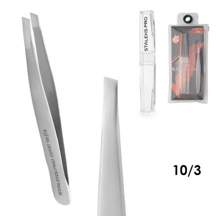 Staleks pinzetta per sopracciglia expert 10 tipo 3 (bordi smussati larghi)