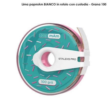 Staleks nastro di ricambio papmam expert in una bobina di plastica staleks pro, grana 100