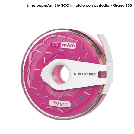 Staleks nastro di ricambio papmam expert in una bobina di plastica staleks pro, grana 150