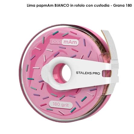 Staleks nastro di ricambio papmam expert in una bobina di plastica staleks pro, grana 180